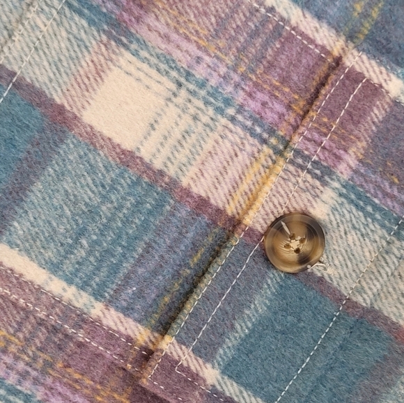 Sundance Plaid Flannel Shirt Jacket - Size PL - Picture 9 of 11